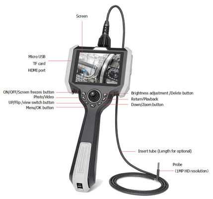 Handheld Portable Industrial Endoscope Inspection Camera VH510-60-2500