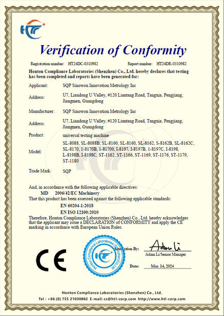 China Hoyamo and Sinowon Inc certification